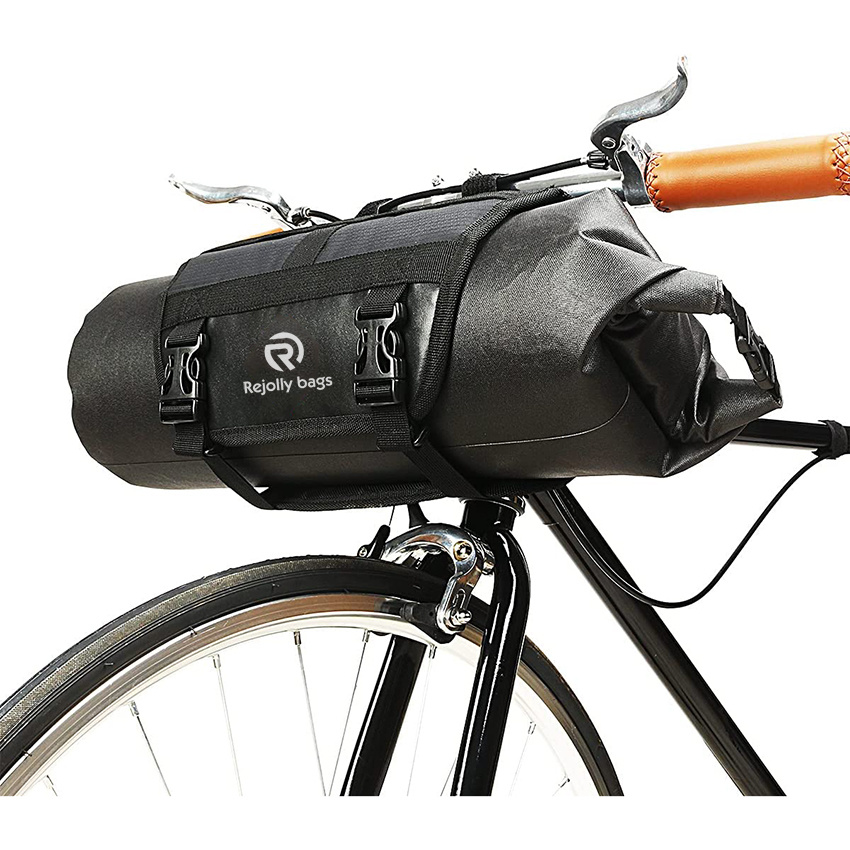 Waterproof Outdoor Bike Front Tube Frame Storage Dry Bag Adjustable and Removable Shoulder Strap Handlebar Large-Capacity Bicycle Bag