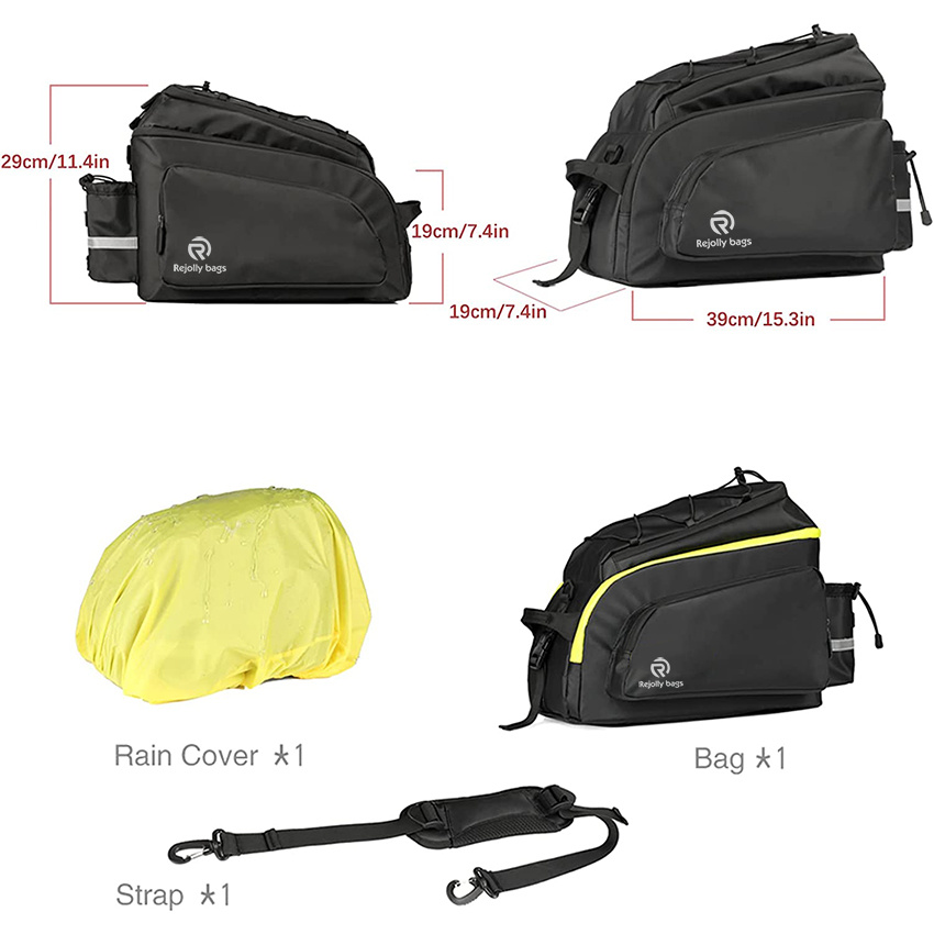 Trunk Bag Bike Pannier Bag for Bicycle Cargo Rack Saddle Bag Shoulder Laptop Pannier Rack Professional Cycling Accessories Bicycle Bag