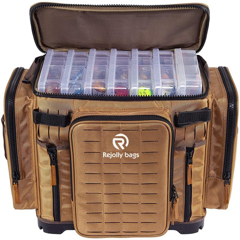 600d Nylon Storage Bag - Lightweight Large Capacity Heavy-Duty Fishing Gear Bag