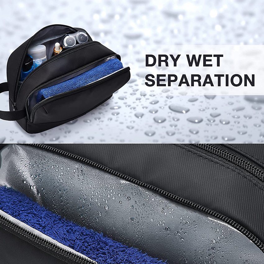 Water-Resistant for Travel, Lightweight Shaving Bag Fits Full Sized Toiletries Toiletry Bag