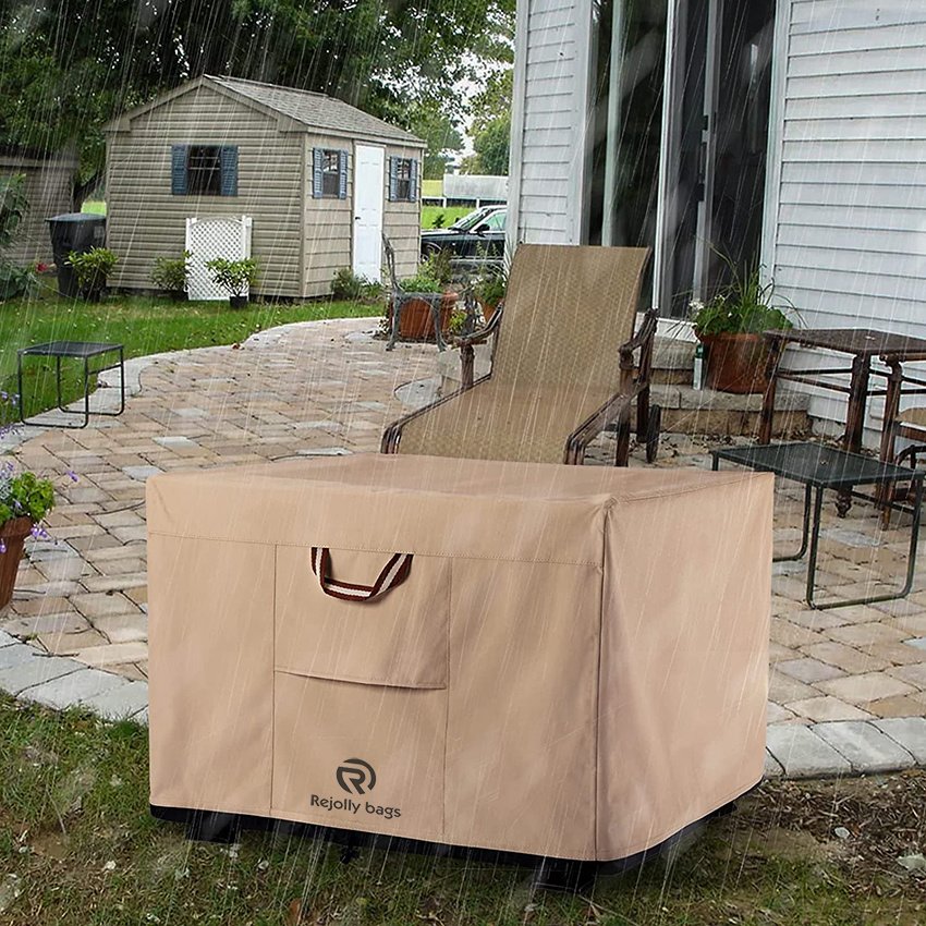 Square Fire Pit Covers Inch Heavy Duty 900d Strong Tear-Resistant and UV Resistant and Waterproof and Fading Resistant Material Polyester Firepit Grill Cover