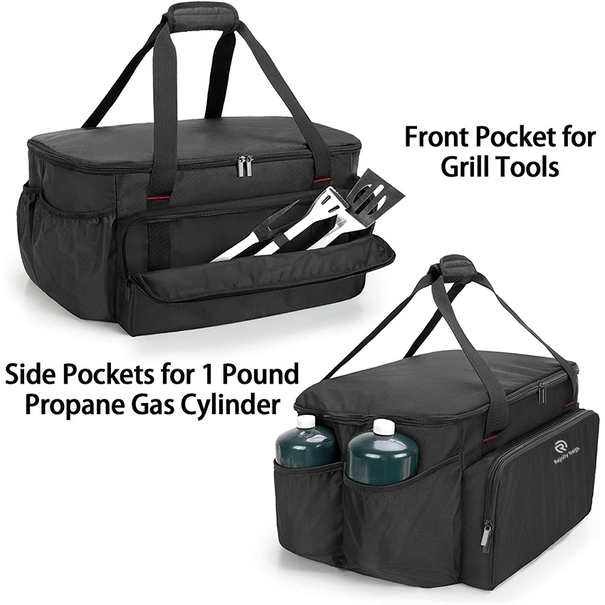 Portable Made of High-Quality and Water-Resistant Nylon Outdoor Camp Grill Cover Charcoal Grill Weatherproof Grill Bag