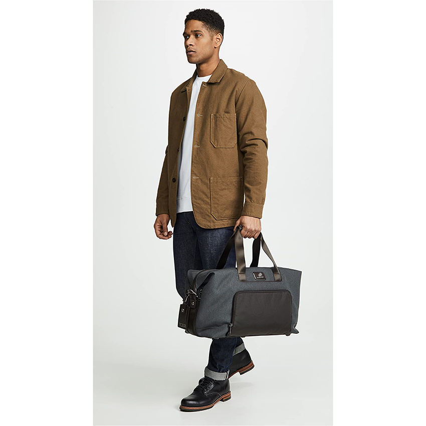 Double Expansion Satchel Bag Overnight Duffel Bag with Shoe Compartment Waterproof