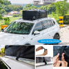 Carrier Bag with 100% Waterproof Zipper and Rain Flap 15 Cubic FT for Cars with or Without Racks Car Rooftop Cargo Bag