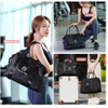 Large Sports Tote Gym Bag, Waterproof Weekender Carry on Overnight Bags for Women with Trolley Sleeve, Expandable Luggage Dry Duffel Bag