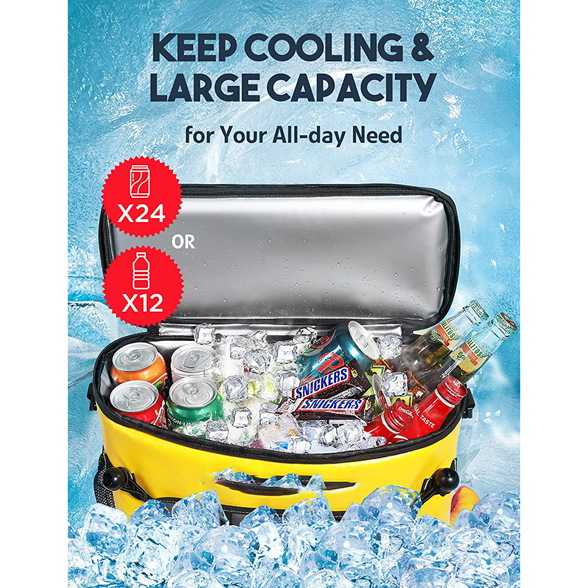 Kayak Cooler Bag Waterproof Seat Back Cooler Lawn Chair Style Accessories Portable Ice Chest Travel Lunch Beaches Trips