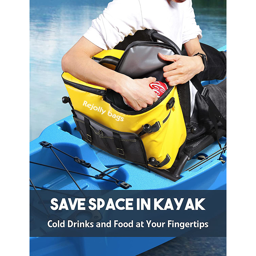 Kayak Cooler Bag Waterproof Seat Back Cooler Lawn Chair Style Accessories Portable Ice Chest Travel Lunch Beaches Trips