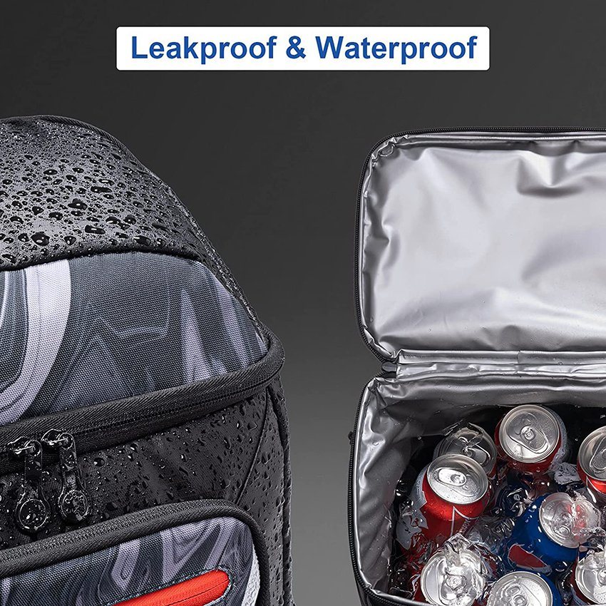 Cooler Backpack Insulated Leakproof 30 Cans 2 Insulated Compartments Waterproof Bag Lightweight Hiking Beach Lunch Travel Camping