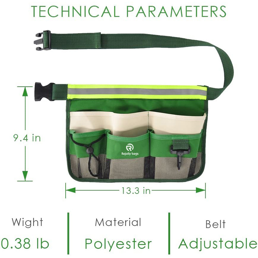 Oxford Adjustable Waist Straps and Garden Waist Bag Hanging Pouch Tool Bag