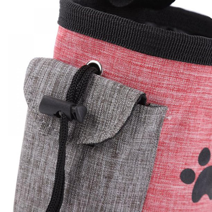 Dog Treat Pouch Pet Hands Free Training Waist Bag Drawstring Carries Pet Bag