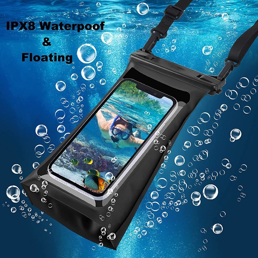 Large Capacity Waterproof Phone Pouch Floating Waterproof Bag Case Sunscreen Glasses Storage Dry Bag for Boating Swimming Kayaking