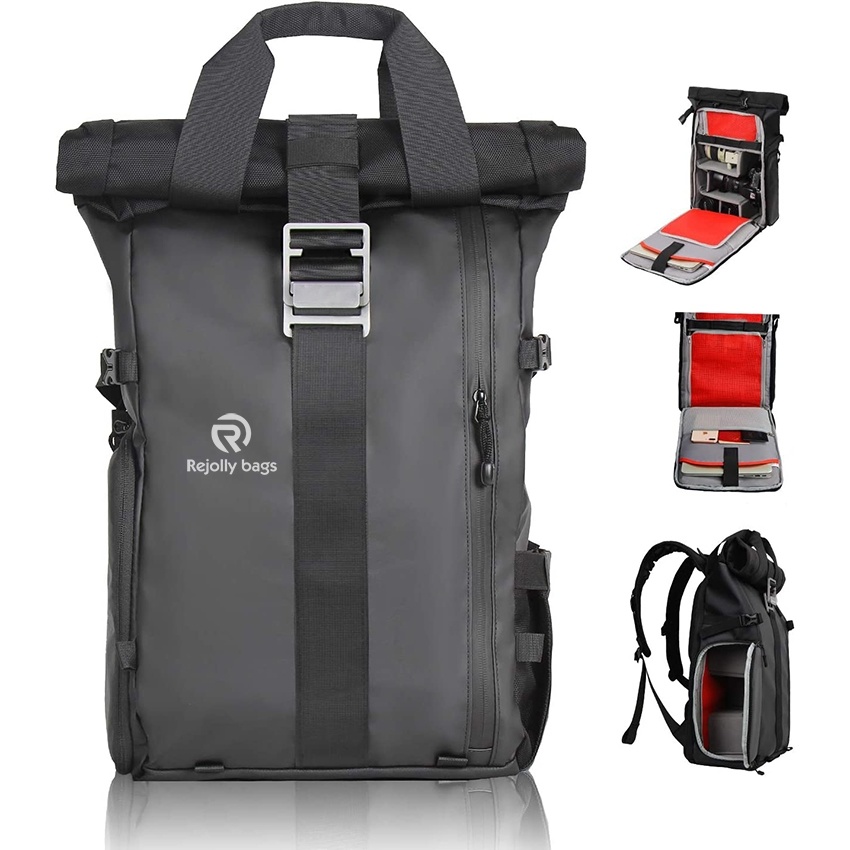 Waterproof Dry Backpack with Laptop Compartment Tripod Holder Large Capacity for Hiking, Traveling Bag
