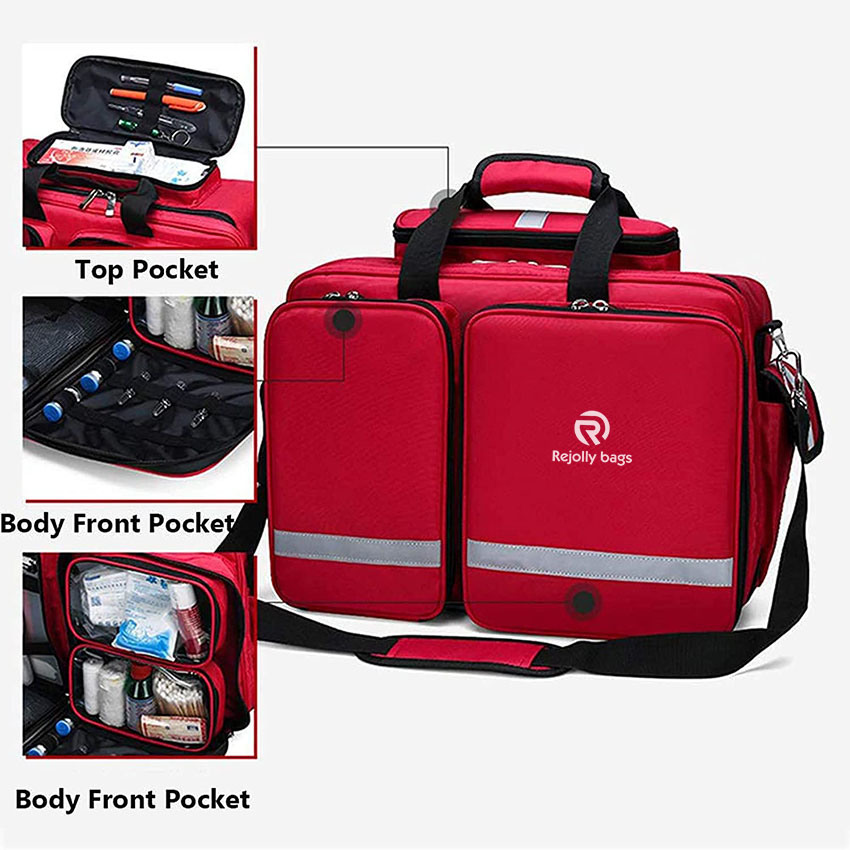 Emergency Treatment First Responder Trauma Bag for Home, Office, Car, Outdoors