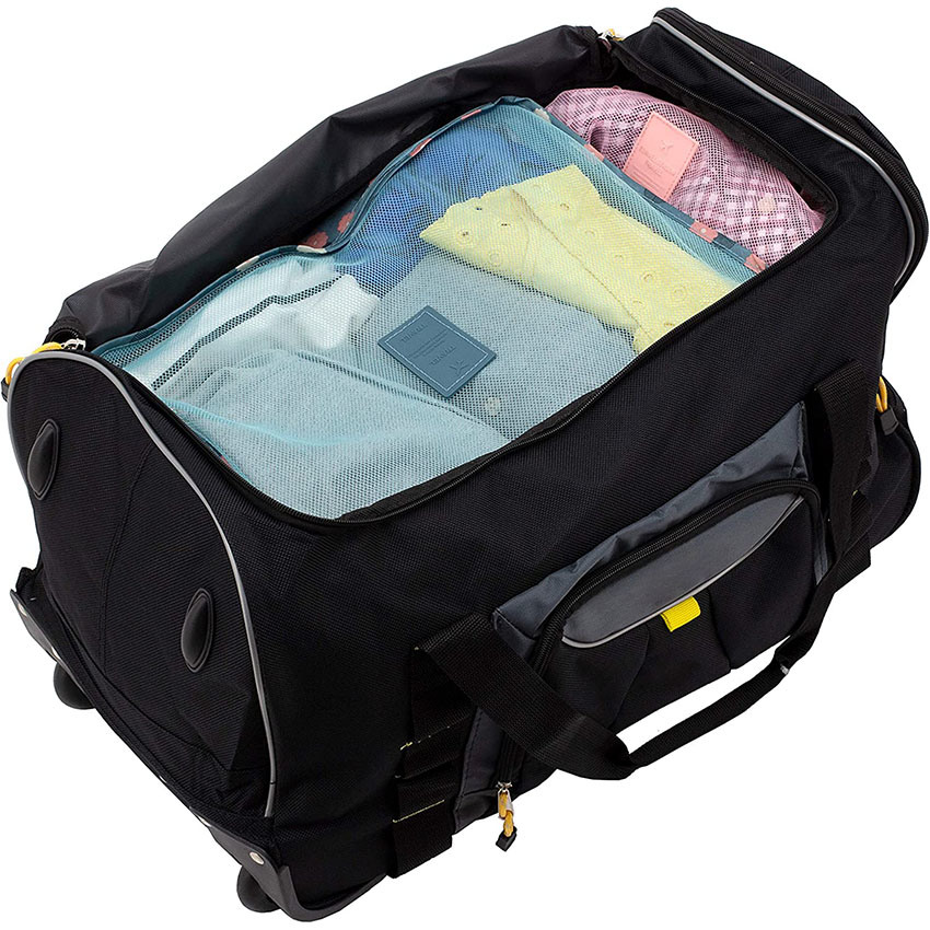 Upright Rolling Duffel Bag Large Capacity 2-Wheel Luggage