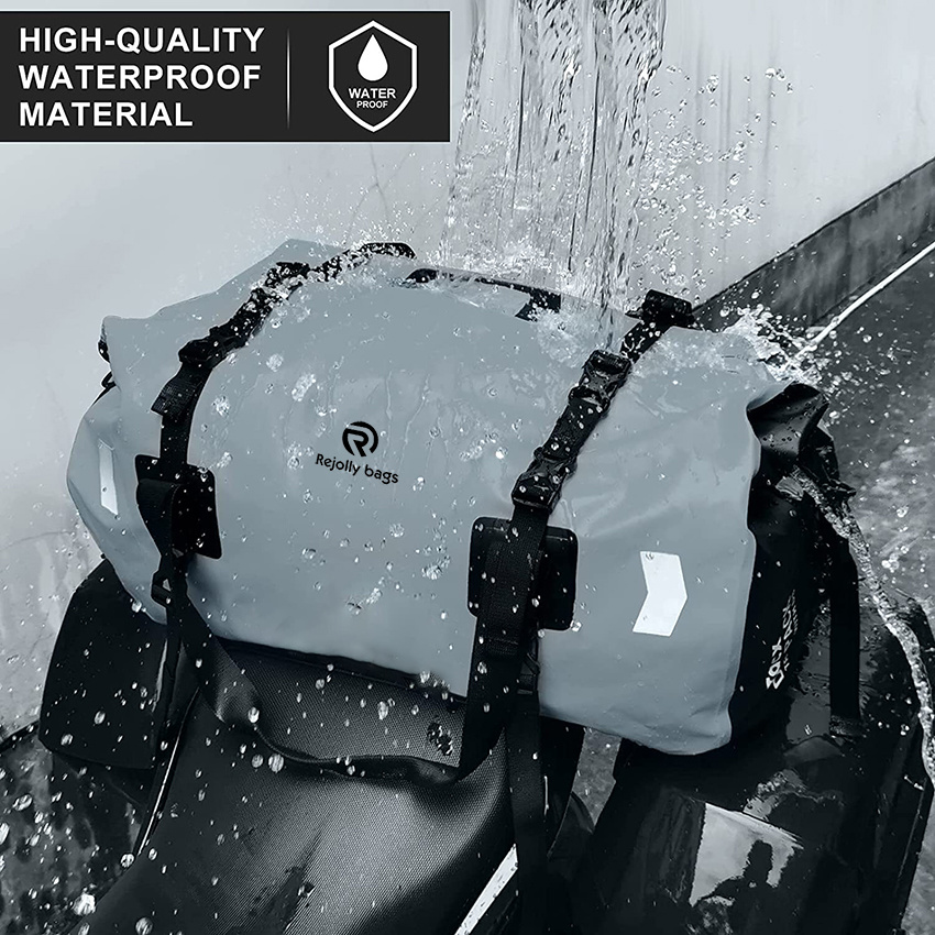 Motorcycle PVC Dry Tail Bag with Straps and Handles for Travelling