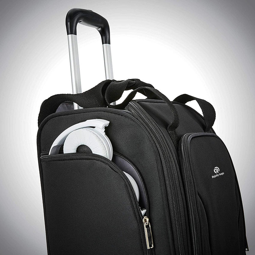 Carry-on Spinner with USB Port 4-Wheel Roller Bag