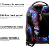 Large Capacity Carry on Luggage Durable Rolling Backpack with Wheels Bag