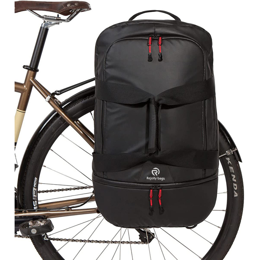 Pannier Duffel Bag 2 in 1 Bike Commuting and Travel Pannier - Large Capacity Bike Bag