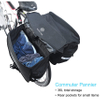 Double Pannier Bike Bags 36L Big Capacity for Rear Bicycle Rack Carrying Handle Safety Reflective Strips Bicycle Bag