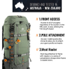 Hunting Backpack Internal Frame Hiking Backpack Waterproof Daypack for Extendable 40L+/80L+ Capacity Bag
