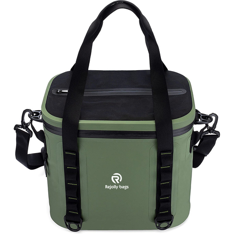 Heavy Duty Waterproof 20-Can Soft Cooler Bag for Camping Kayaking Beach Trips Mesh Tote Insert Included