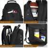 15.6 Inch Wheeled Travel Laptop Backpack on Wheels Business Bookbag Gifts for Men, Black Roller Bag