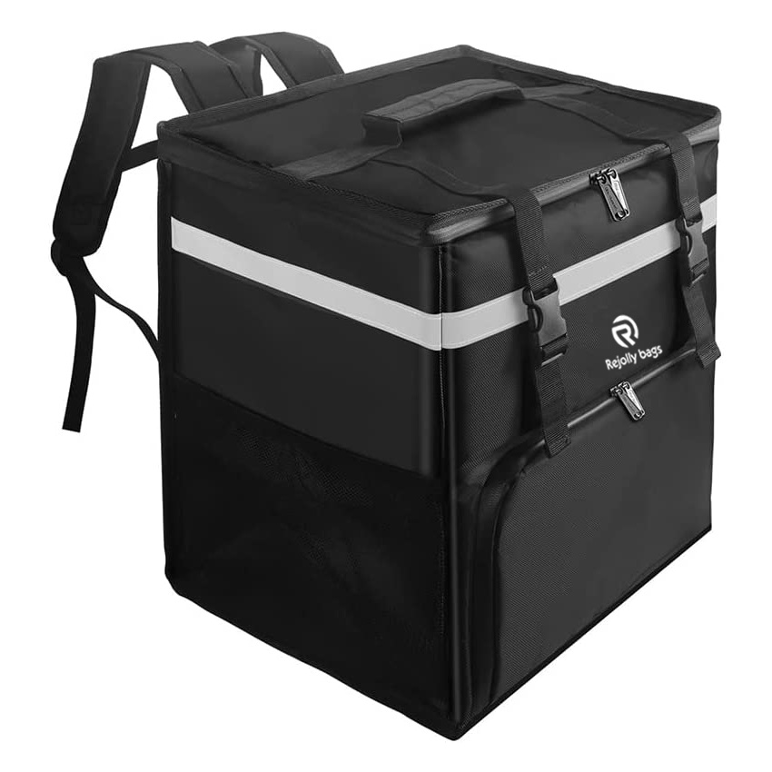 Insulated Food Delivery Bag Reusable Thermal Backpack for Hot and Cold Food Bike Delivery Take out Camping Travel Picnic