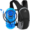 Hiking Hydration Backpack with 2L BPA Free Water Bladder, Small Lightweight and Insulated Pack for Kids, Men and Women to Running, Cycling Hydration Bag