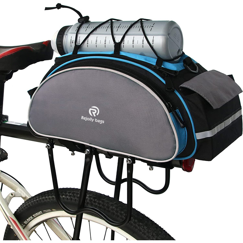 Multifunctional Bicycle Rear Seat Bag Cycling Bike Rack Seat Bag Rear Trunk Pannier Backseat Bag Handbag Shoulder Bicycle Bag