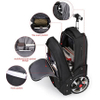 Waterproof Backpack with Wheels for Business, College Student and Travel Commuter, Carry on Rolling Bag