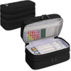 Large Capacity Pencil Bag with 3 Compartments Pencil Pouch Holder Marker Pen Bag RJ21648