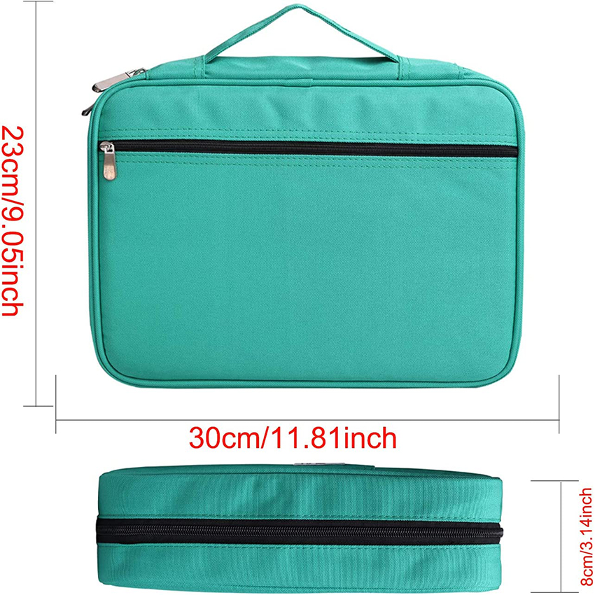 Pencil Case for Adults with Zipper for Student Artist Handy Glitter Gel Pens, Refills, Waterproof Pen Bag RJ21640