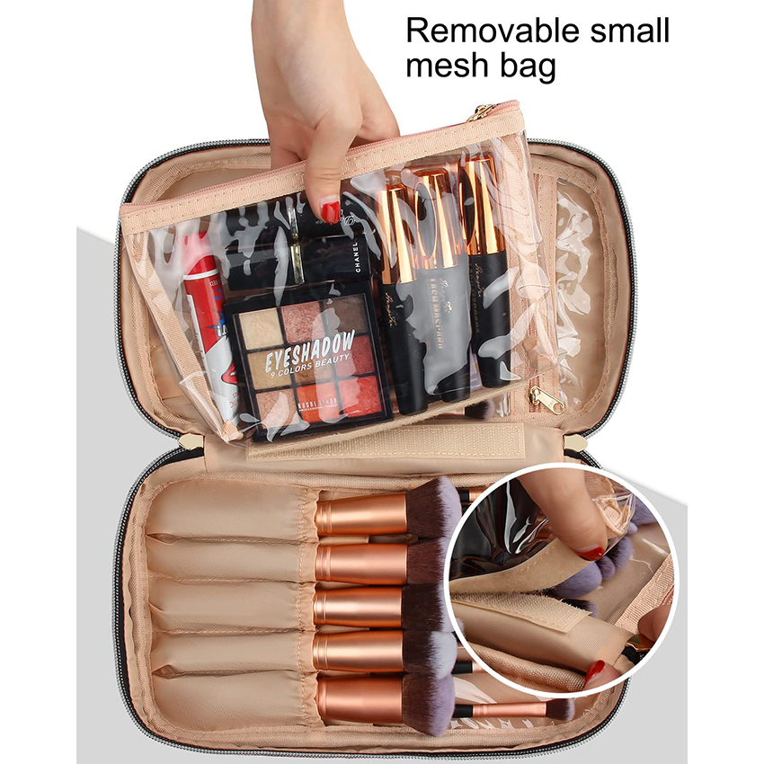 Makeup Brush Organizer Cosmetic Bags Makeup Artist Case Makeup Handbag for Travel Cosmetic Bag RJ21686