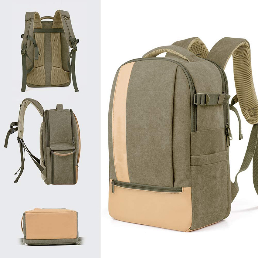 Lightweight Outdoor Backpack Camera Backpack Fashion Canvas Photography Bag