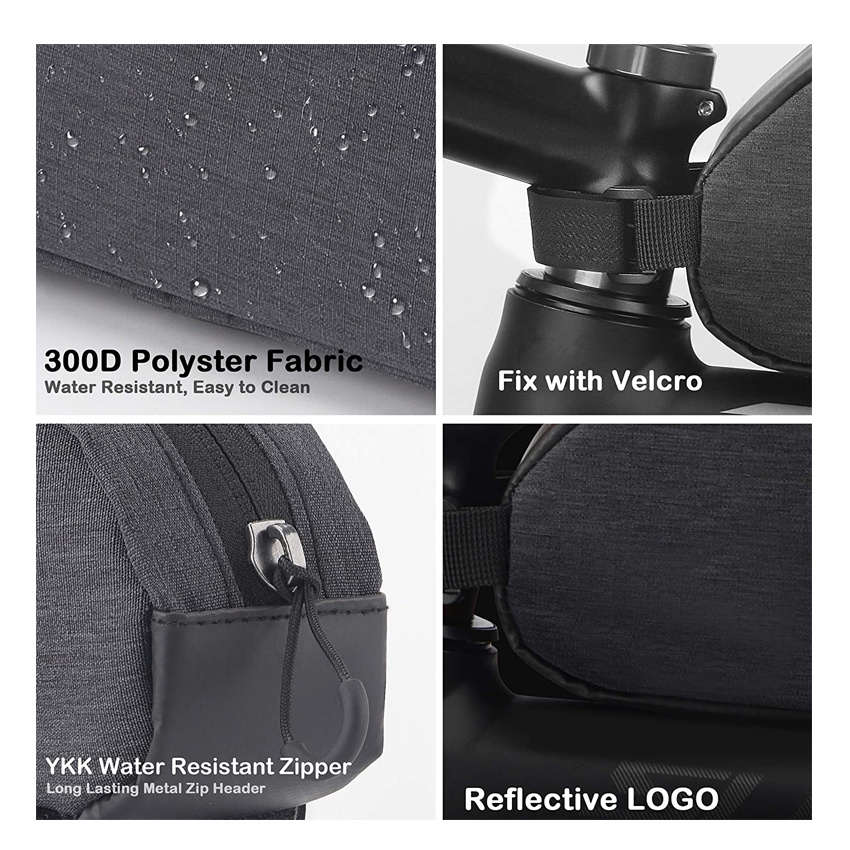 Waterproof Bike Frame Bag Bicycle Front Top Tube Bag Pouch Cell Phone Holder Travel Sports Gym Bags