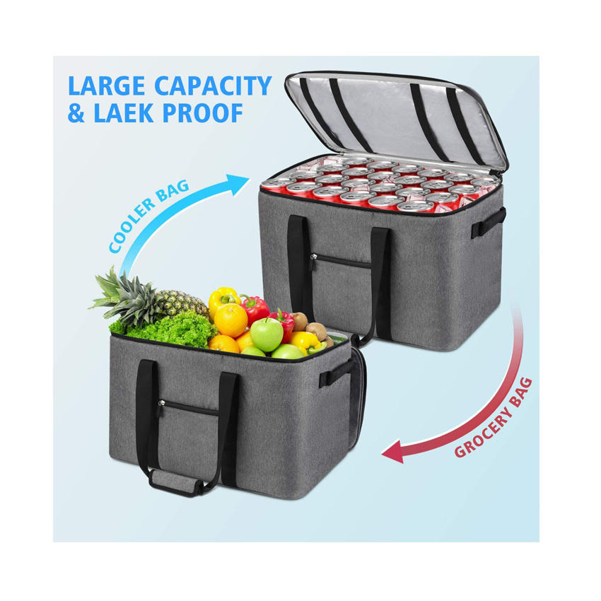 Lunch Cooler Bag Cool Grocery Bag Insulated Delivery Bag Pizza Shoulder Bag