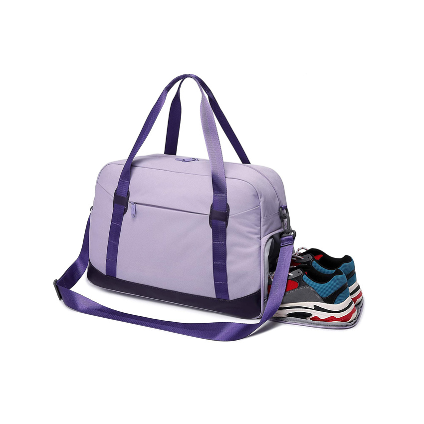 Carry Shopping Bag Travel Duffel Bag Sports Fashion Gym Bag with Shoe Compartment and Wet Pocket