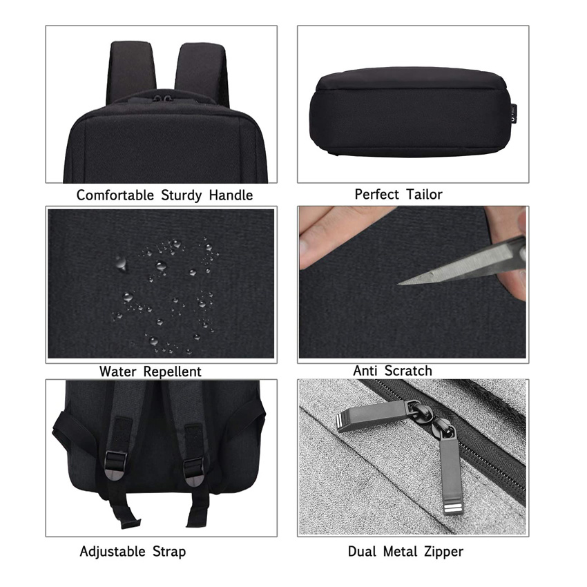 Laptop Backpack Slim Business Computer Backpack with USB Charging Port for Men and Women College Computer Back Packs Travel Rucksack