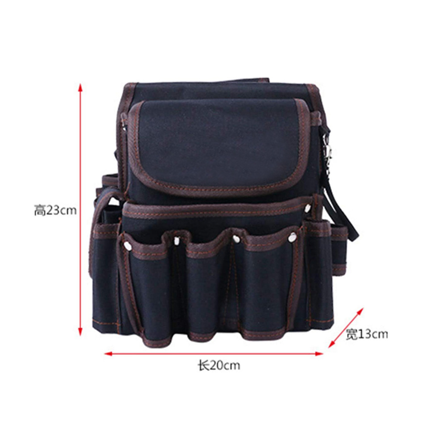 Waist Belt Bag Multi-Pockets Tool Bag Canvas Electrician Tool Bag