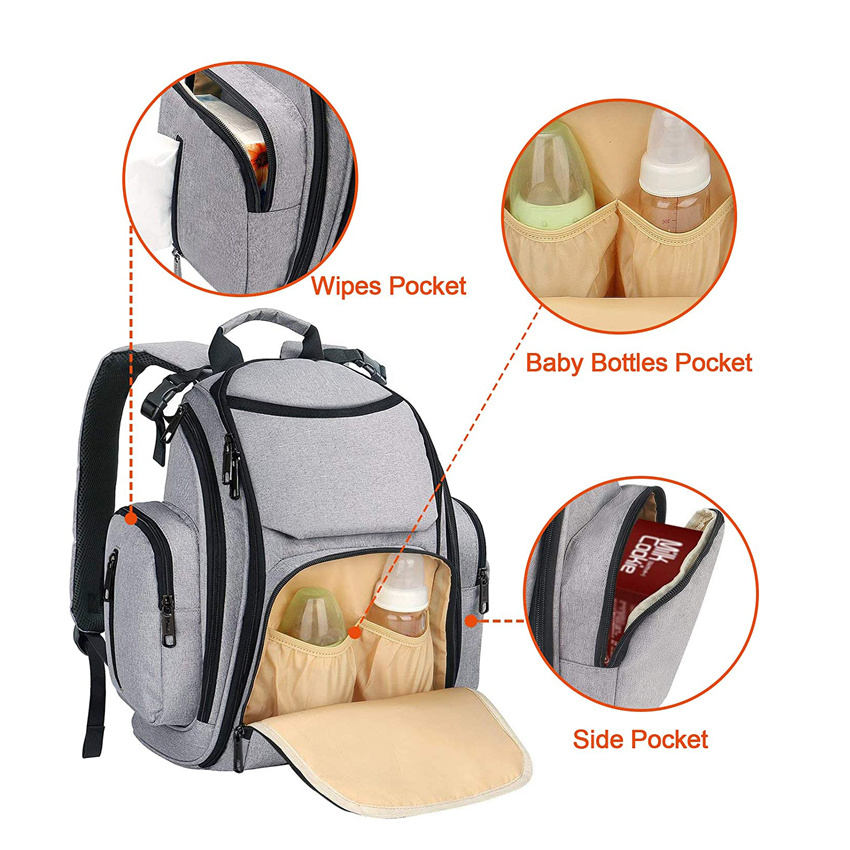 China Wholesale Diaper Bag Waterproof Travel Nappy Changing Bag Baby Bag