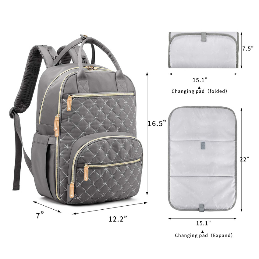 Wholesale Diaper Backpack Bag Fashionable Baby Diaper Bags Mummy Bag