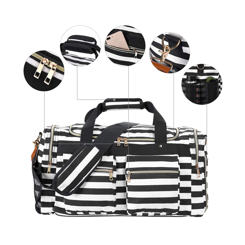 Hot Selling Carry on Travel Tote Bag with Shoe Compartment Tote Travel Luggage Bags Large Capacity Handbags