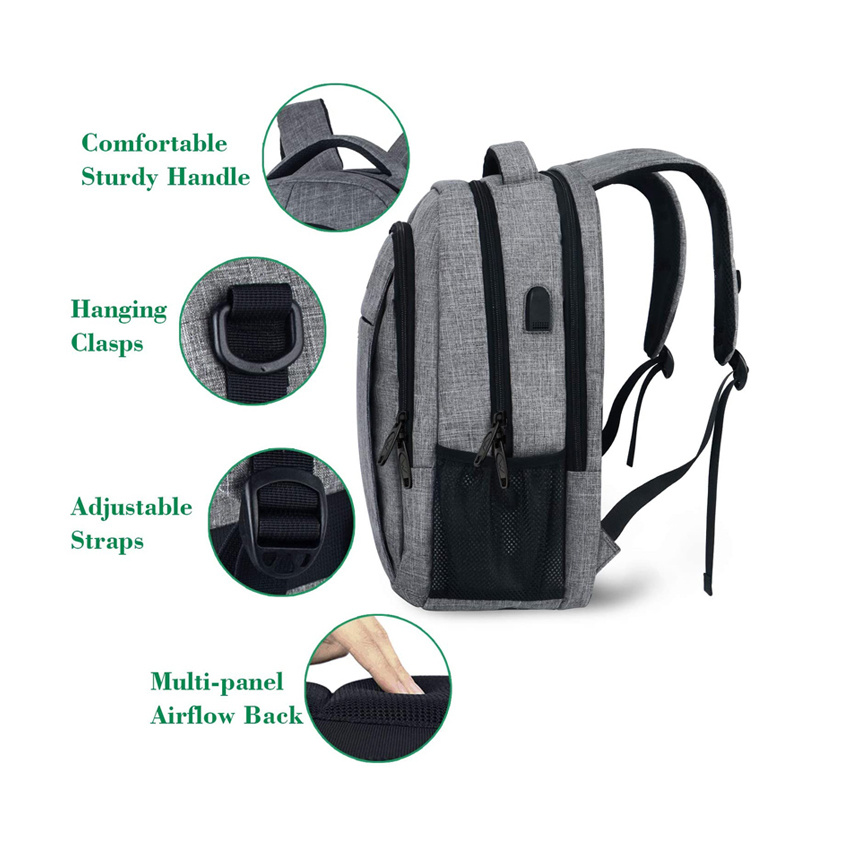 Laptop Backpack for Travel, Hiking, Business Anti Theft Slim Durable Laptops Backpack with USB Charging Port Water