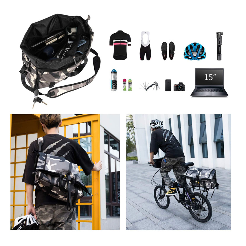 Bike Accessories Bags Bicycle Pannier Multi-Function Cycling Storage Pouch Bicycle Bag