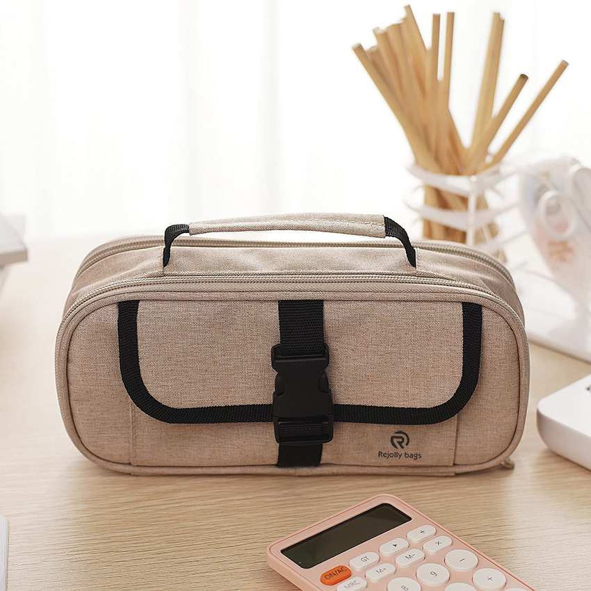 Big Capacity Pencil Case Pen Bag Storage Large Handheld High School Organizer College Student Pen Bag RJ21659