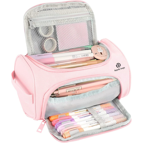 Big Capacity Pencil Pouch Large Marker Pen Case Multiple Use Aesthetic Stationery Bag for Teens Girls Adults Students Pen Bag RJ21661