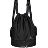 Drawstring Backpack Sports Gym Bag, Water Resistant String Sackpack Large Size with Zipper and Water Bottle Mesh Pockets for Gym Sports Bag RJ196203