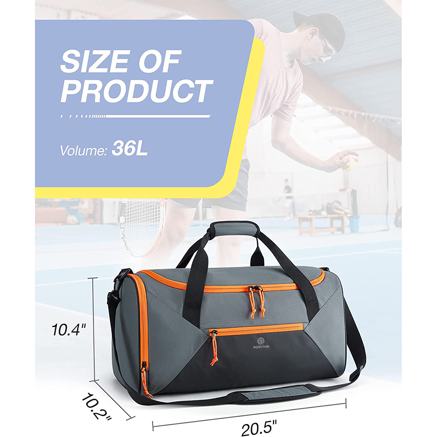 Lightweight Weekender Duffel Bag With Shoe Bag, Water Resistant Workout Sports Bag for Travel Fitness Swimming Yoga Sports Bag RJ196160