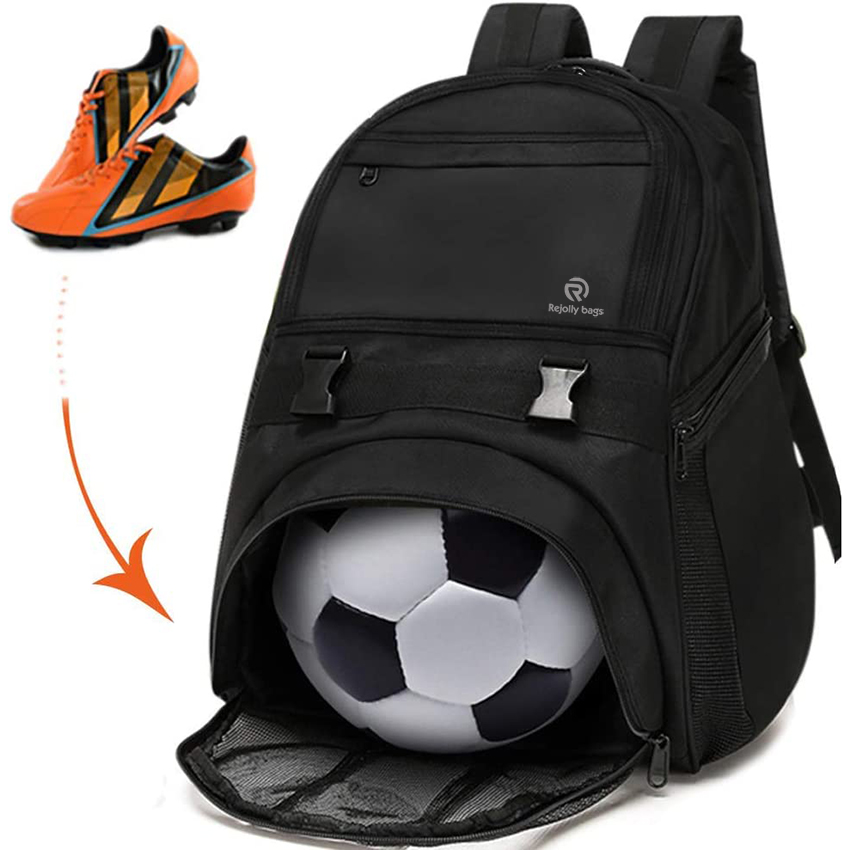 Youth Soccer Sports Backpacks for Soccer, Basketball, Football with Ball Holder for Boys Girls Ball Bag RJ196117