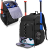 Softball Bat Bag for Youth and Adults with Separate Shoe Space and Multiple Pockets for Essentials Baseball Bags RJ19672